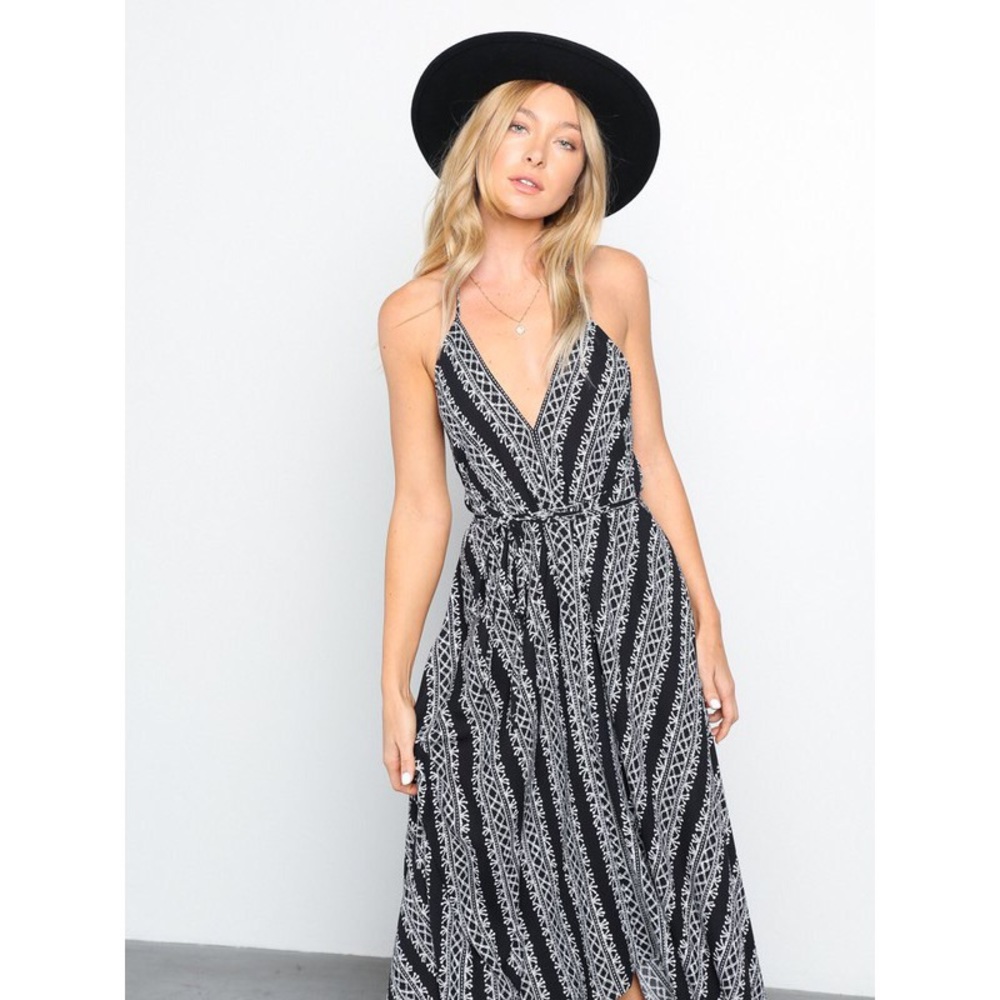 Erin Printed Midi Dress - Black - Picture 3 of 4